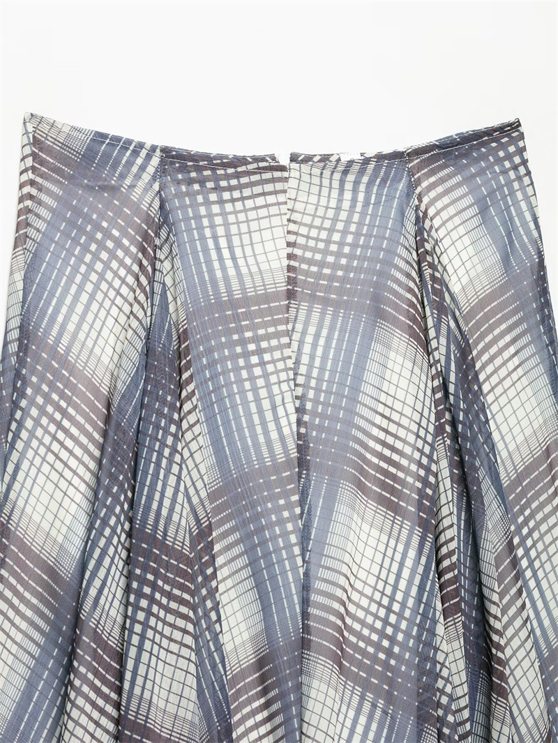 1 春夏新款欧美风女装时尚气质百搭蛇纹印花宽摆中长半身裙 (1)