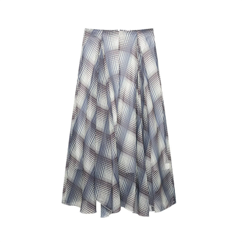 1 春夏新款欧美风女装时尚气质百搭蛇纹印花宽摆中长半身裙 (8)