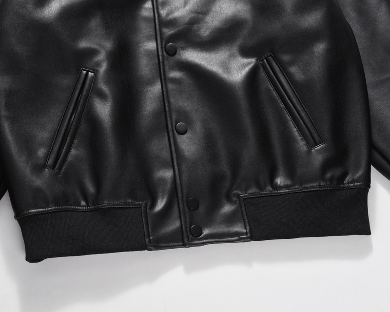 13 高街潮牌重磅pu翻领夹克皮衣复古外套 (1)