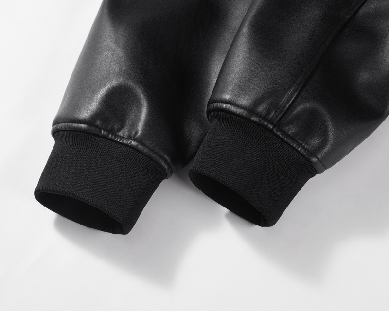 13 高街潮牌重磅pu翻领夹克皮衣复古外套 (2)