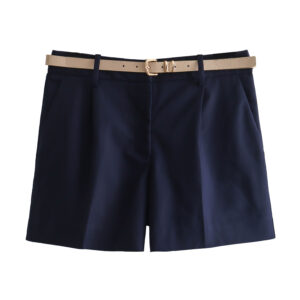 Summer New Women's Belted Casual Shorts – European-Style Versatile Fashion