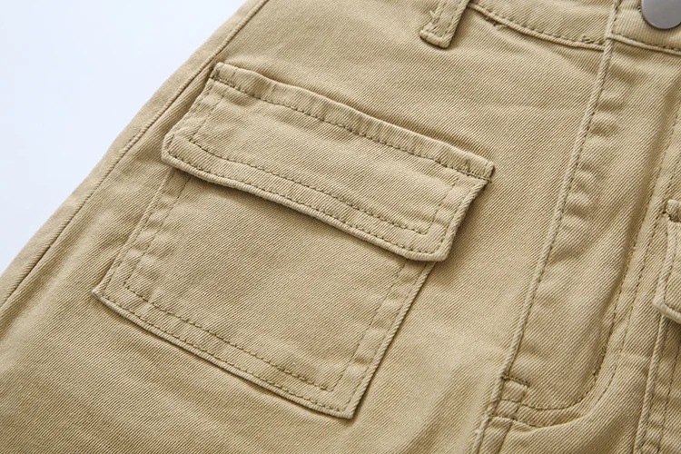 3 a字牛仔短裙半身裙女欧美风高腰口袋弹力工装裙裤 (13)