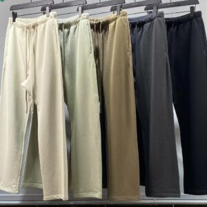 High-Waist Knit Straight-Leg Lounge Pants