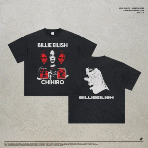 Billie Eilish “CHIHIRO” Graphic Vintage T-Shirt – Oversized Washed Band Tee